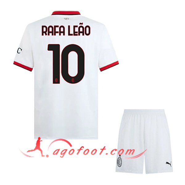 Maillot de Foot Milan AC (RAFAEL LEÃO #10) Enfants 2024/2025 Exterieur