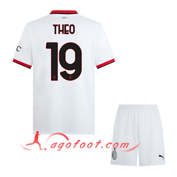 Maillot de Foot Milan AC (THEO #19) Enfants 2024/2025 Exterieur