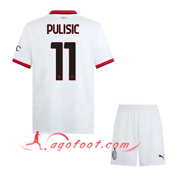 Maillot de Foot Milan AC (PULISIC #11) Enfants 2024/2025 Exterieur