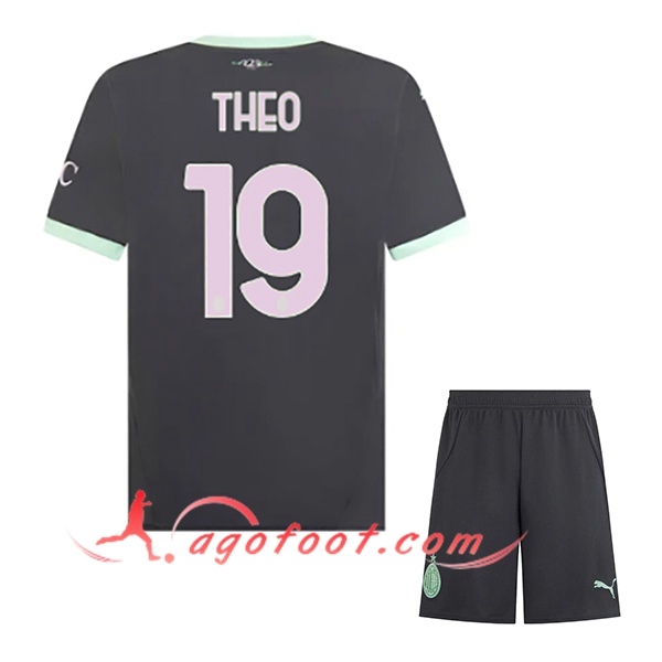 Maillot de Foot Milan AC (THEO #19) Enfants 2024/2025 Third