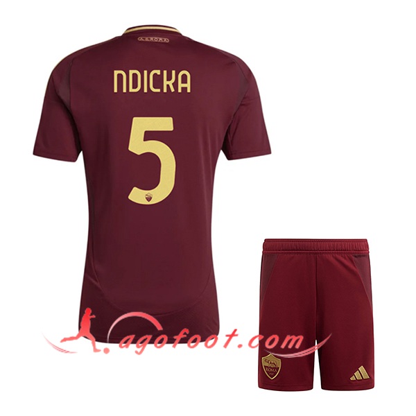 Maillot de Foot As Rome (NDICKA #5) Enfants 2024/2025 Domicile