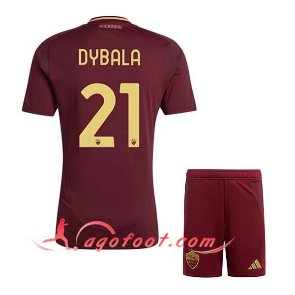 Maillot de Foot As Rome (DYBALA #21) Enfants 2024/2025 Domicile