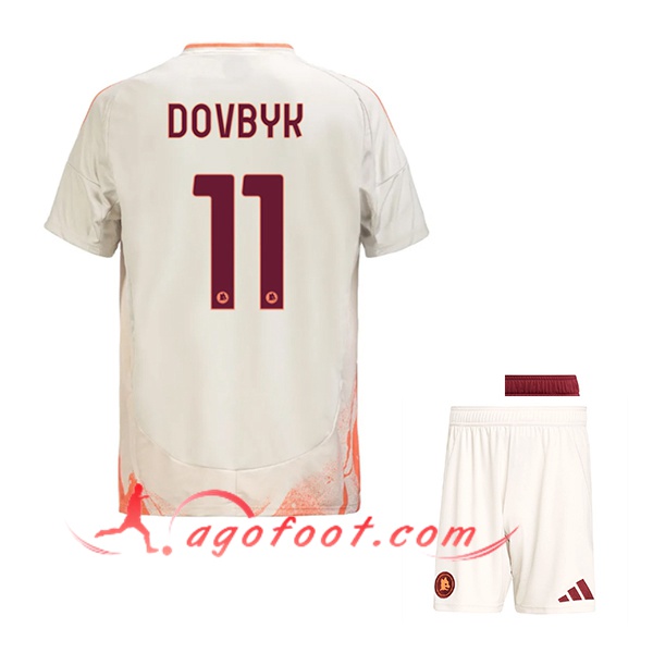 Maillot de Foot As Rome (DOVBYK #11) Enfants 2024/2025 Exterieur