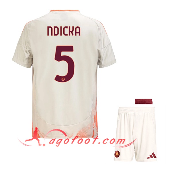 Maillot de Foot As Rome (NDICKA #5) Enfants 2024/2025 Exterieur
