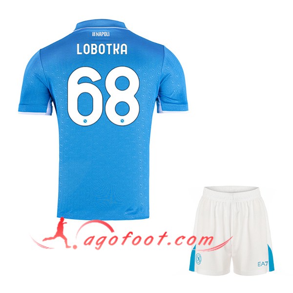 Maillot de Foot SSC Naples (LOBOTKA #68) Enfants 2024/2025 Domicile
