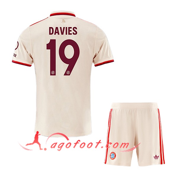 Maillot de Foot Bayern Munich (DAVIES #19) Enfants 2024/2025 Champions League