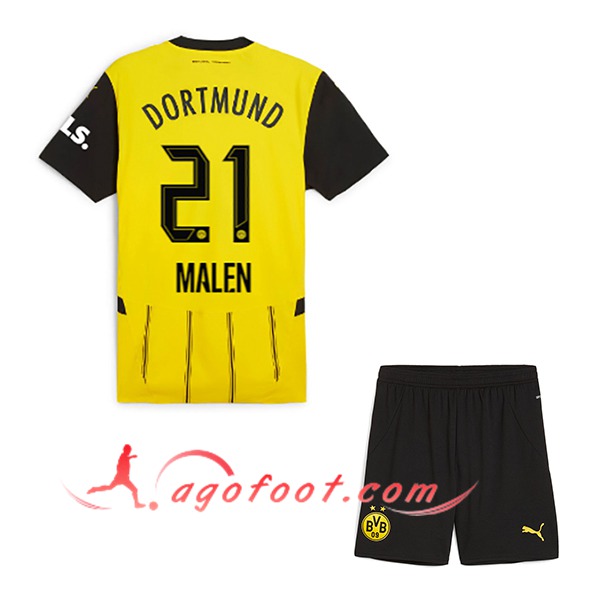 Maillot de Foot Dortmund BVB (MALEN #21) Enfants 2024/2025 Domicile