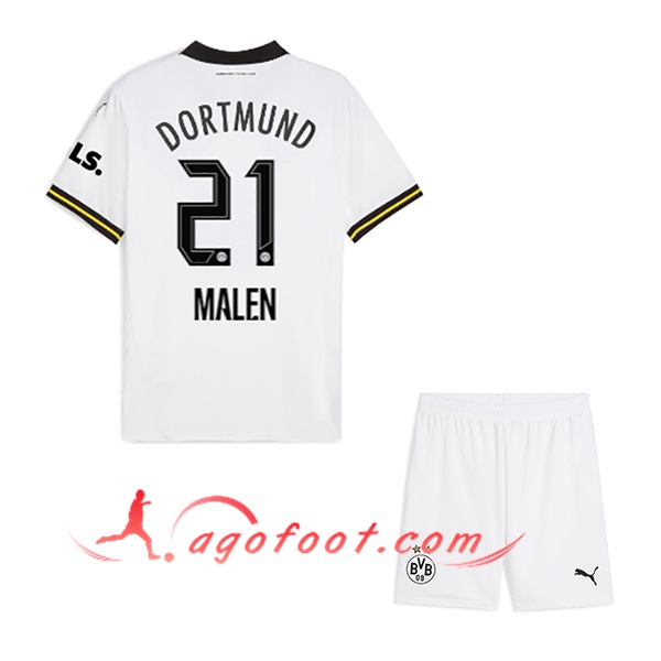 Maillot de Foot Dortmund BVB (MALEN #21) Enfants 2024/2025 Third