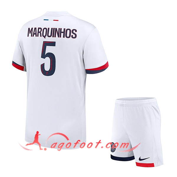 Maillot de Foot PSG (MARQUINHOS #5) Enfants 2024/2025 Exterieur