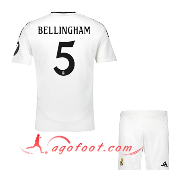 Maillot de Foot Real Madrid (BELLINGHAM #5) Enfants 2024/2025 Domicile