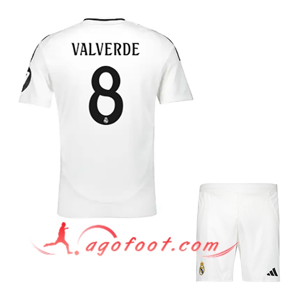 Maillot de Foot Real Madrid (VALVERDE #8) Enfants 2024/2025 Domicile