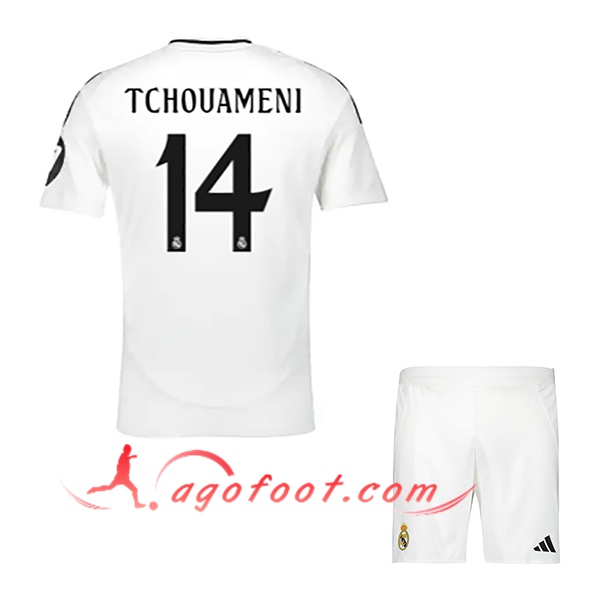 Maillot de Foot Real Madrid (TCHOUAMÉNI #14) Enfants 2024/2025 Domicile