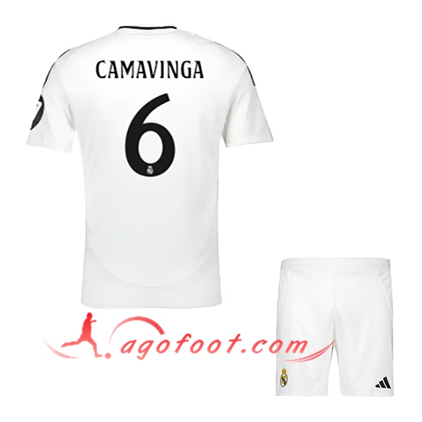 Maillot de Foot Real Madrid (CAMAVINGA #6) Enfants 2024/2025 Domicile