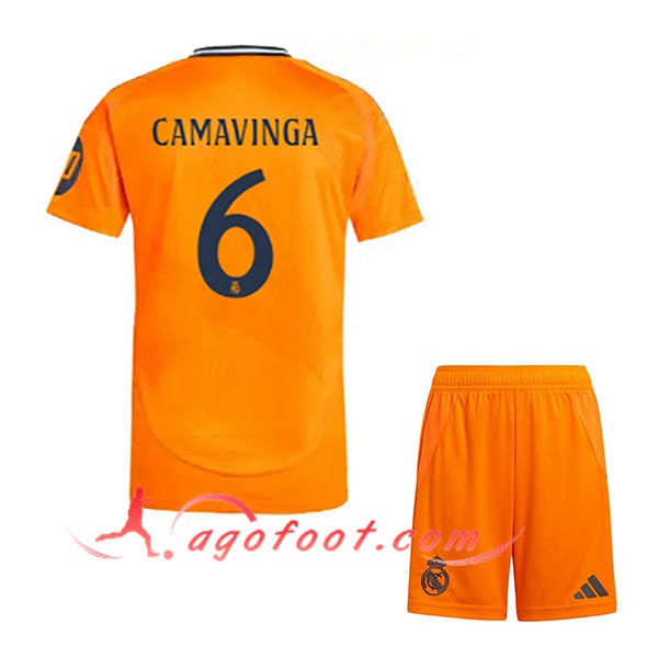 Maillot de Foot Real Madrid (CAMAVINGA #6) Enfants 2024/2025 Exterieur