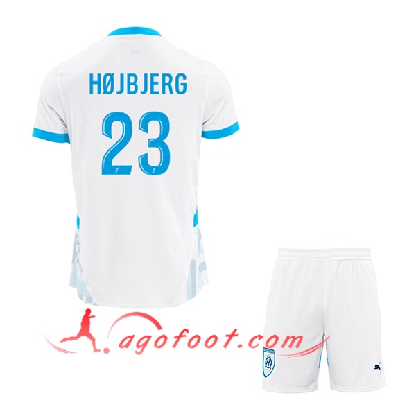 Maillot de Foot Marseille (HØJBJERG #23) Enfants 2024/2025 Domicile