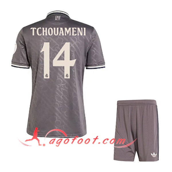 Maillot de Foot Real Madrid (TCHOUAMÉNI #14) Enfants 2024/2025 Third