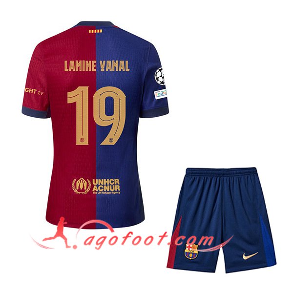 Maillot de Foot Barcelona (LAMINE YAMAL #19) Enfants 2024/2025 Domicile