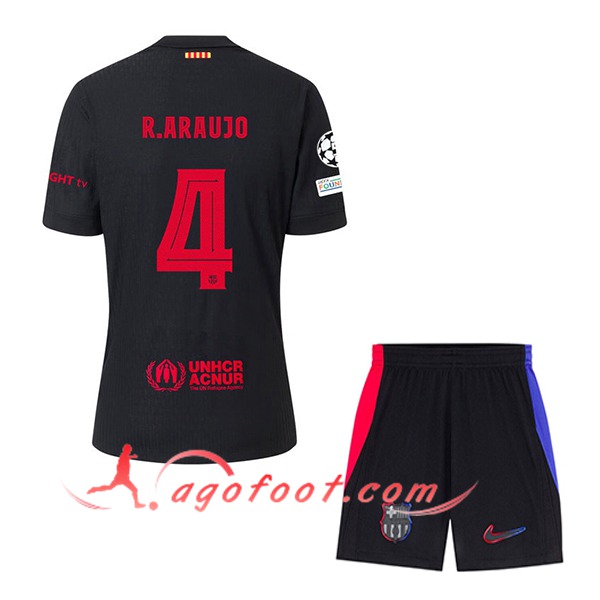 Maillot de Foot Barcelona (R. ARAUJO #4) Enfants 2024/2025 Exterieur