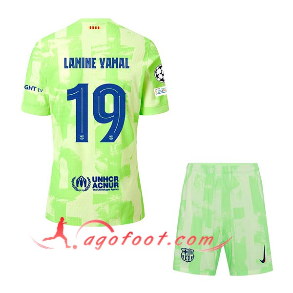 Maillot de Foot Barcelona (LAMINE YAMAL #19) Enfants 2024/2025 Third