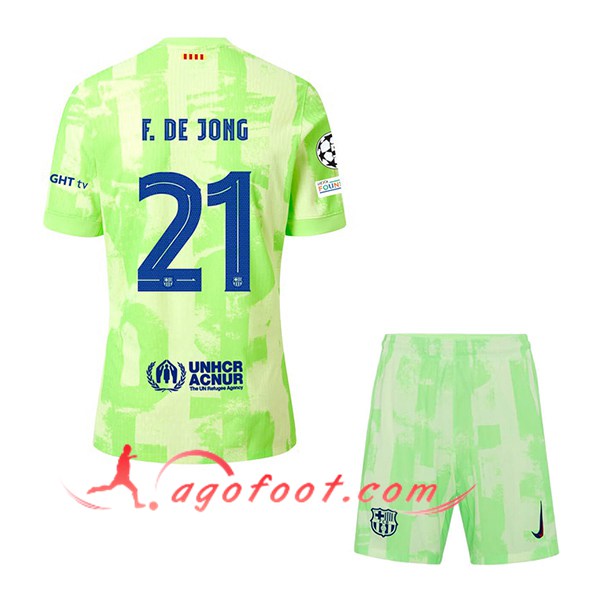 Maillot de Foot Barcelona (F. DE JONG #21) Enfants 2024/2025 Third