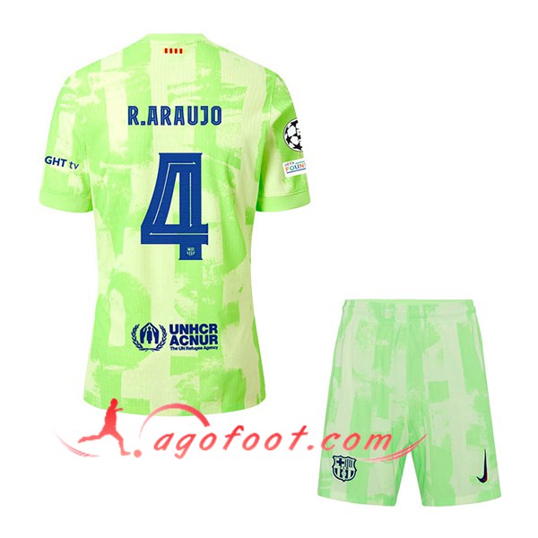 Maillot de Foot Barcelona (R. ARAUJO #4) Enfants 2024/2025 Third