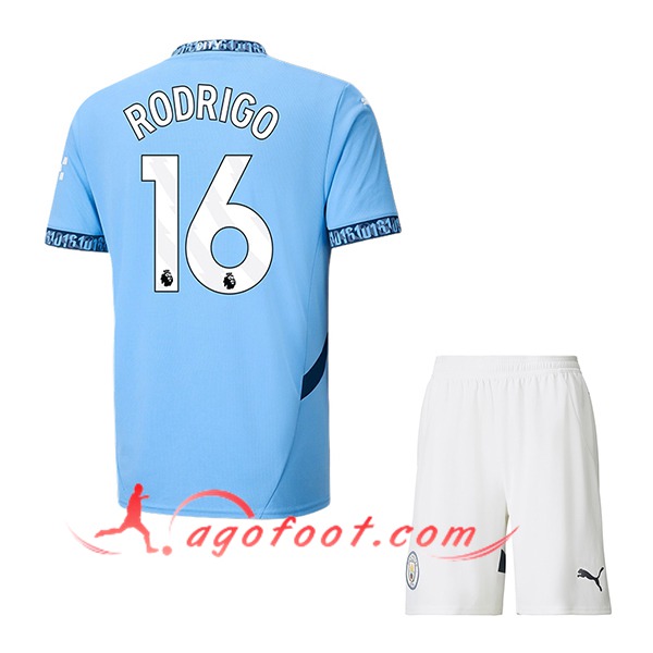 Maillot de Foot Manchester City (RODRIGO #16) Enfants 2024/2025 Domicile