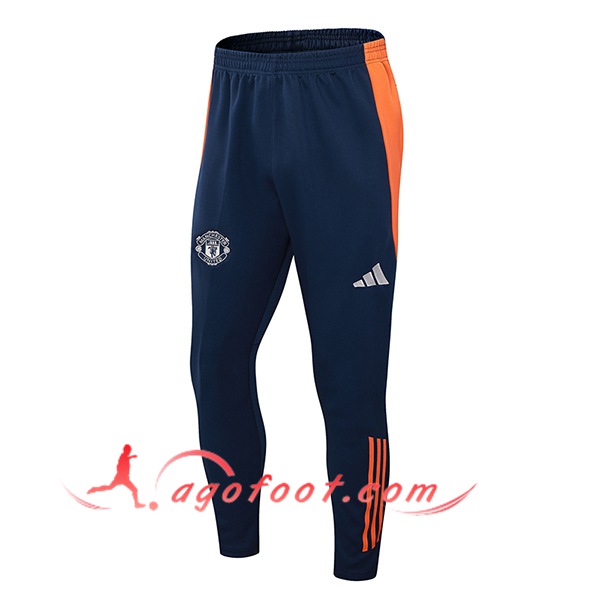 Pantalon Foot Manchester United Bleu/Orange 2024/2025 -03