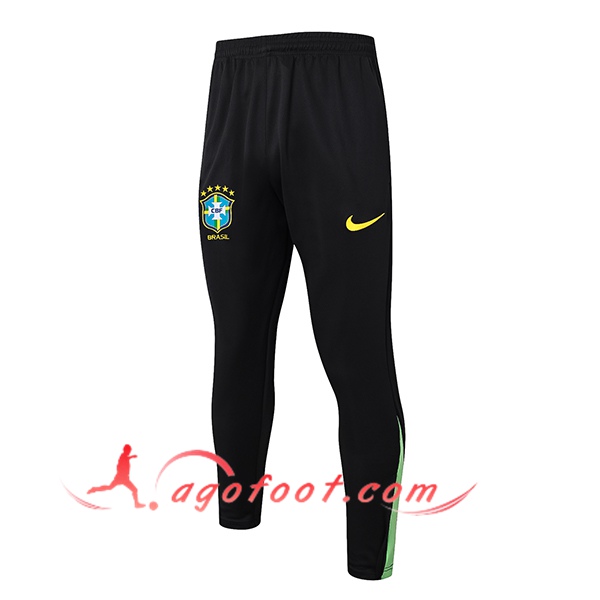 Pantalon Foot Brésil Noir/Vert 2024/2025