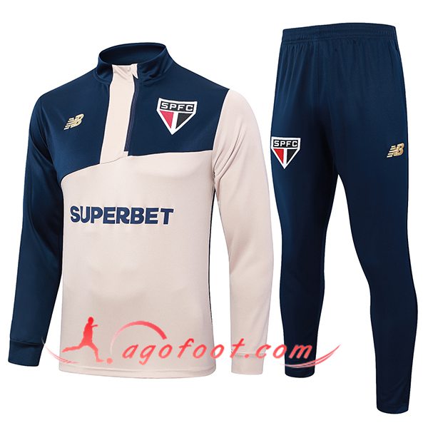 Ensemble Survetement de Foot Sao Paulo FC Jaune/Bleu 2024/2025