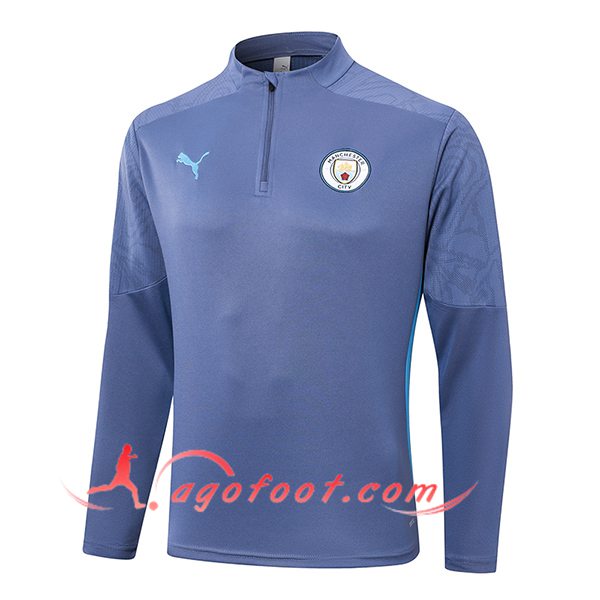 Sweatshirt Training Manchester City Gris/Bleus 2024/2025