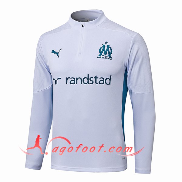 Sweatshirt Training Marseille Blanc/Bleu 2024/2025