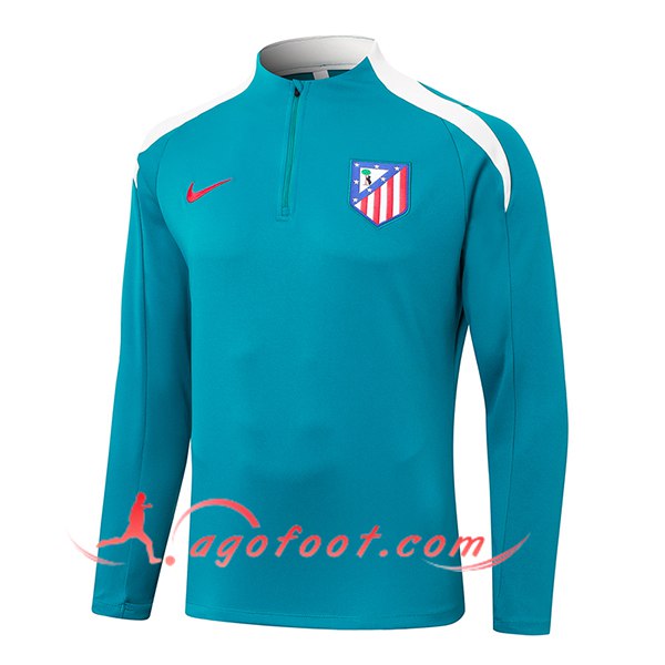 Sweatshirt Training Atletico Madrid Bleu/Blanc 2024/2025