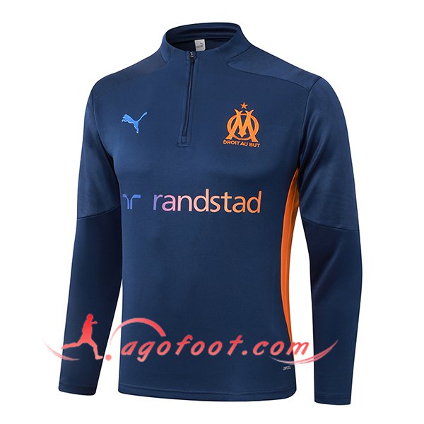 Sweatshirt Training Marseille Bleu Royal 2024/2025