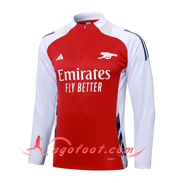 Sweatshirt Training Arsenal Rouge/Blanc 2024/2025