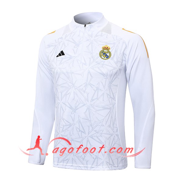 Sweatshirt Training Real Madrid Blanc/Gris 2024/2025