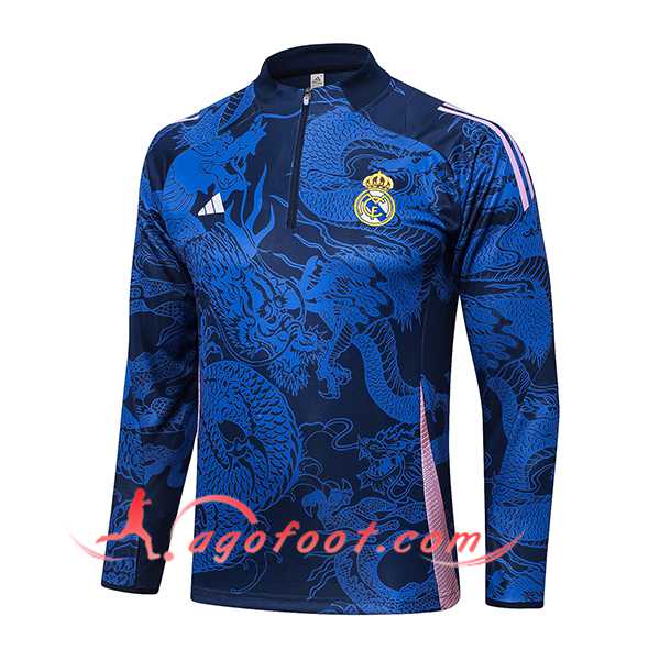 Sweatshirt Training Real Madrid Bleu/Rose 2024/2025