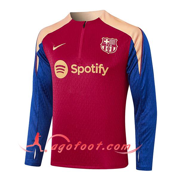 Sweatshirt Training FC Barcelone Rouge/Jaune/Bleu 2024/2025