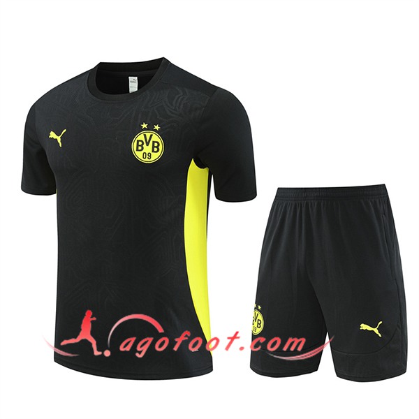 Ensemble Training T-Shirts Dortmund Noir/Jaune 2024/2025
