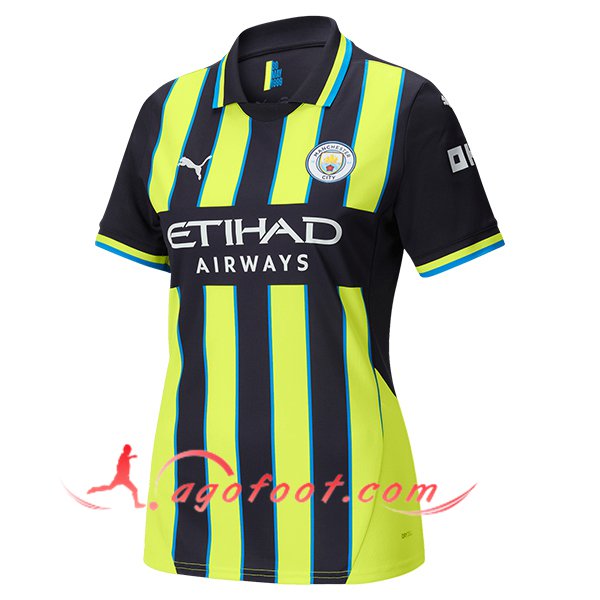 Nouveau Maillot de Foot Manchester City Femme Exterieur 2024/2025