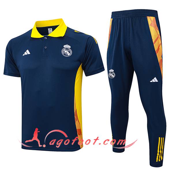 Ensemble Polo Foot Real Madrid Bleu/Jaune 2024/2025