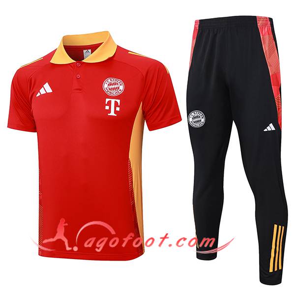 Ensemble Polo Foot Bayern Munich Rouge/Orange 2024/2025