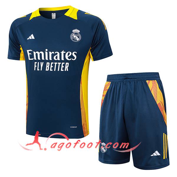 Ensemble Training T-Shirts Real Madrid Bleu/Jaune 2024/2025
