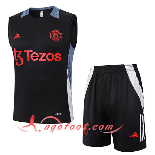 Ensemble Training Debardeur Manchester United Noir 2024/2025