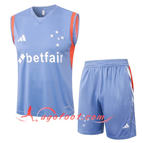 Ensemble Training Debardeur Cruzeiro Gris/Orange 2024/2025