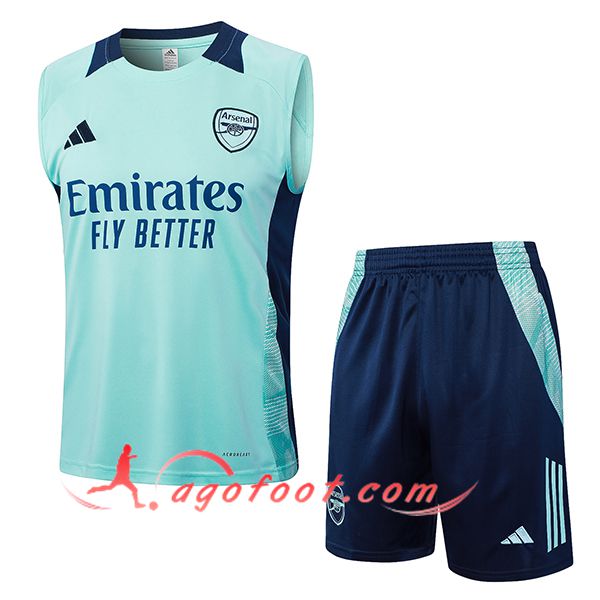 Ensemble Training Debardeur Arsenal Vert/Bleu 2024/2025