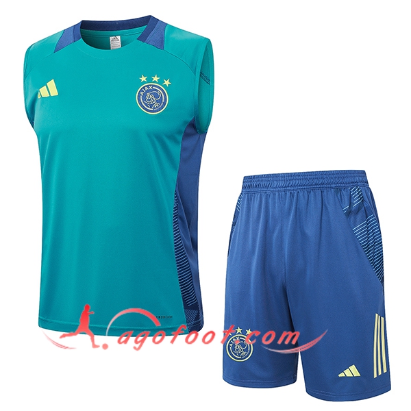 Ensemble Training Debardeur Ajax Vert/Bleu 2024/2025