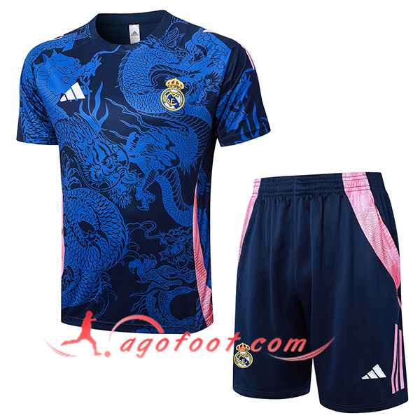 Ensemble Training T-Shirts Real Madrid Bleu/Rose 2024/2025