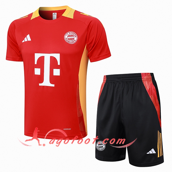 Ensemble Training T-Shirts Bayern Munich Rouge/Jaune 2024/2025