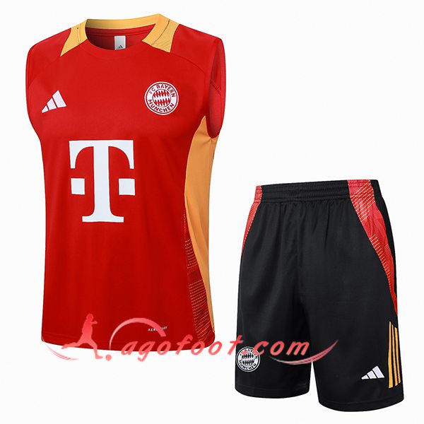 Ensemble Training Debardeur Bayern Munich Rouge/Jaune 2024/2025