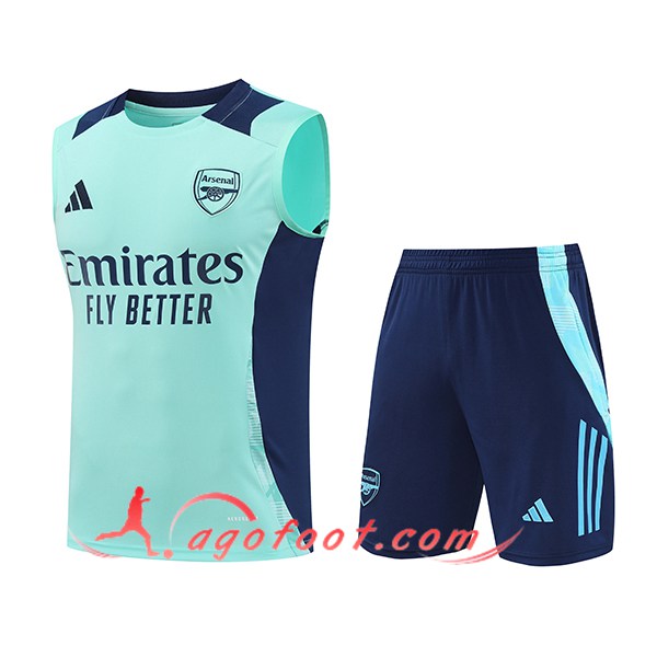 Ensemble Training Debardeur Arsenal Vert/Bleu 2024/2025